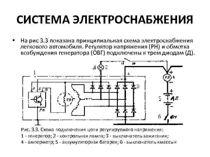 Схема подключения электропотребителей