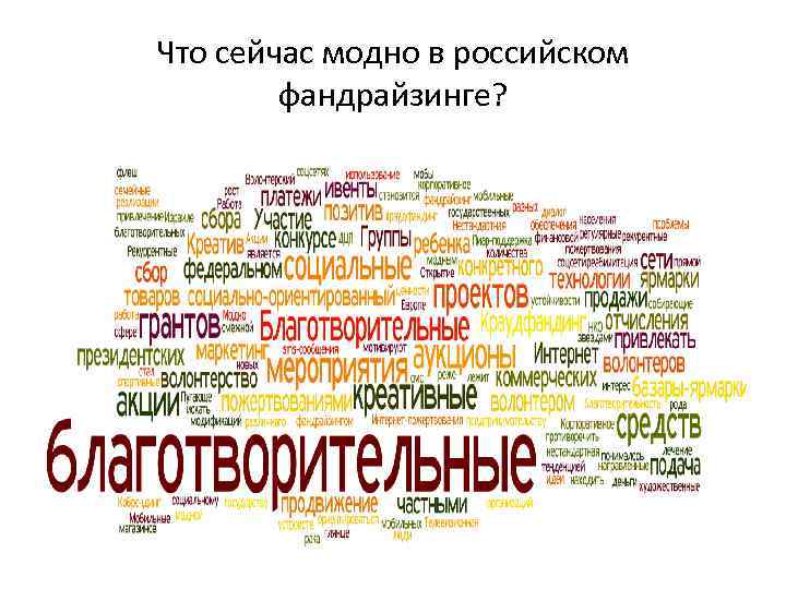 Что сейчас модно в российском фандрайзинге? 