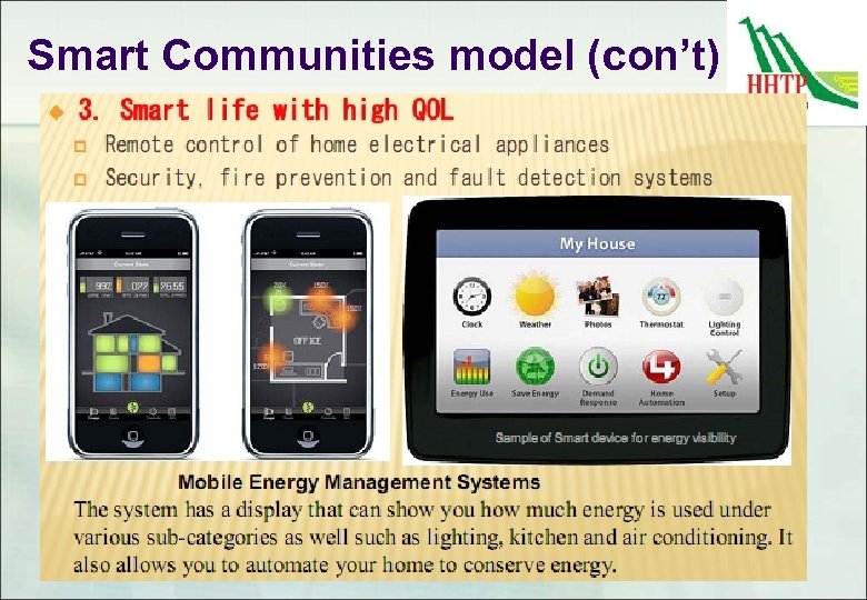 Smart Communities model (con’t) 