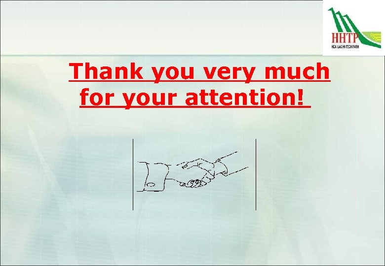 Thank you very much for your attention! 