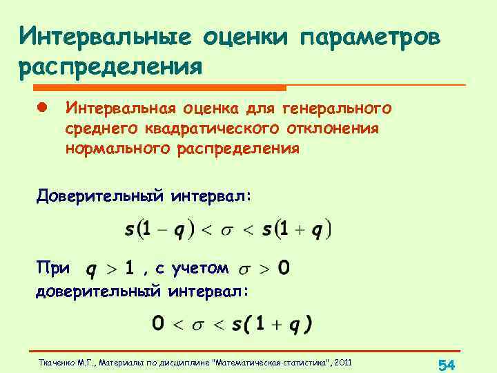 Интервал оценка