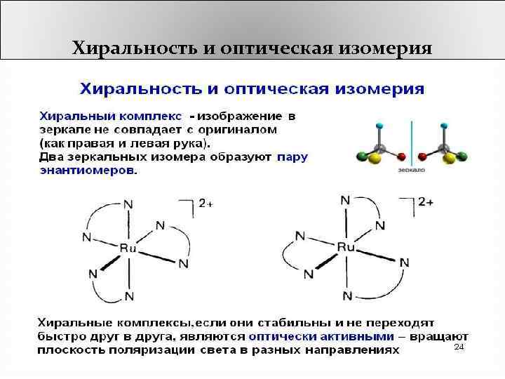 Хиральность и оптическая изомерия 