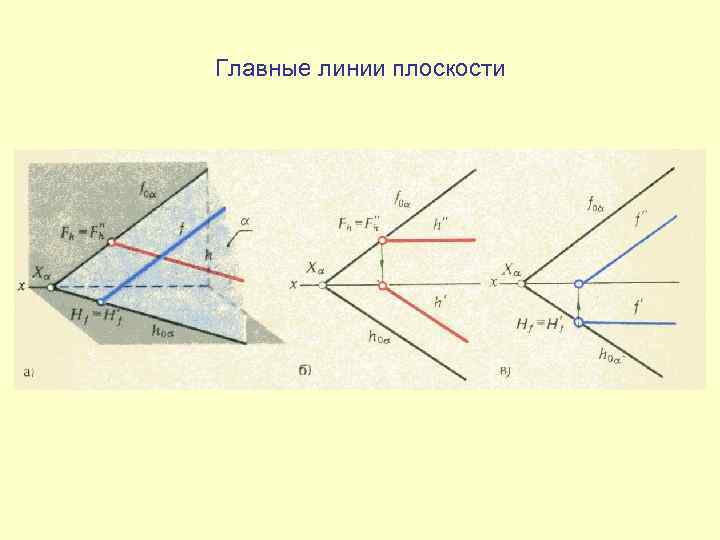 Главные линии плоскости 