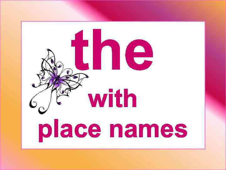 the with place names 