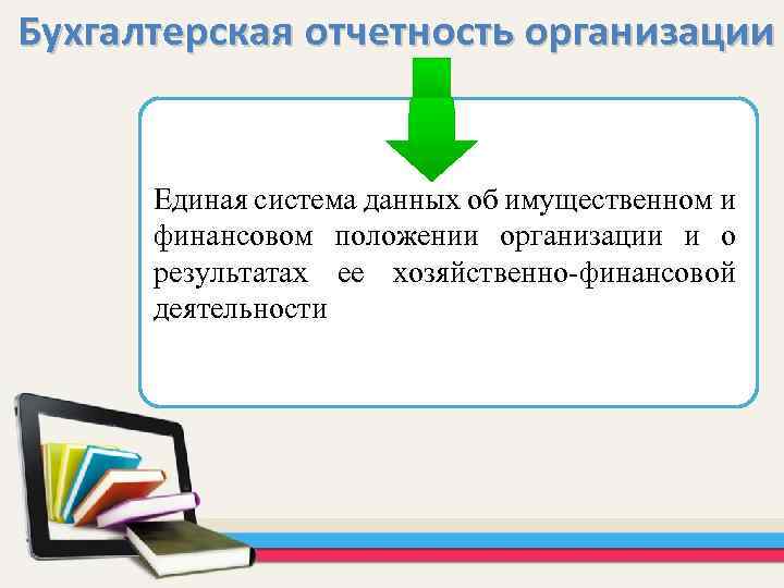 Бухгалтерская отчетность организации Единая система данных об имущественном и финансовом положении организации и о