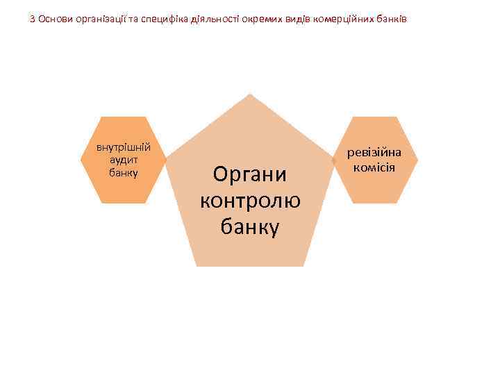 3 Основи організації та специфіка діяльності окремих видів комерційних банків внутрішній аудит банку Органи