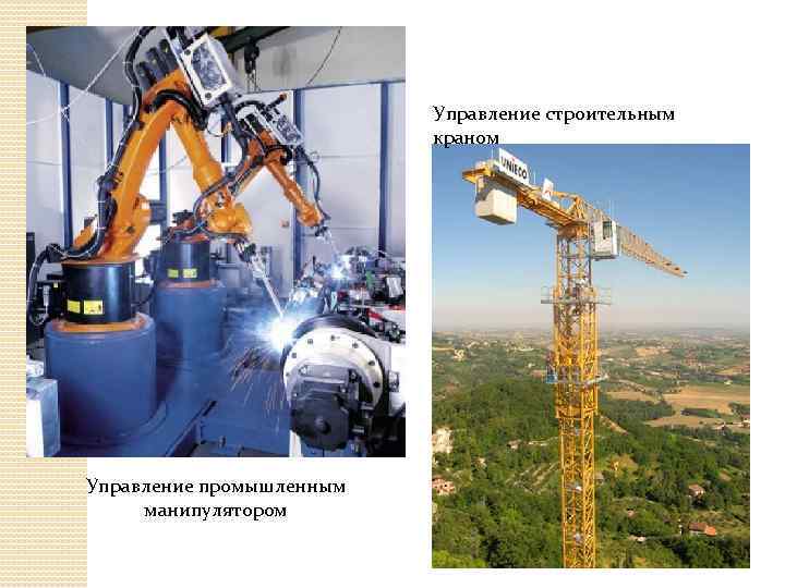 Управление строительным краном Управление промышленным манипулятором 