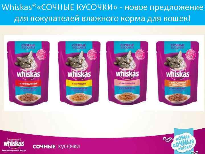 Whiskas® «СОЧНЫЕ КУСОЧКИ» - новое предложение для покупателей влажного корма для кошек! 