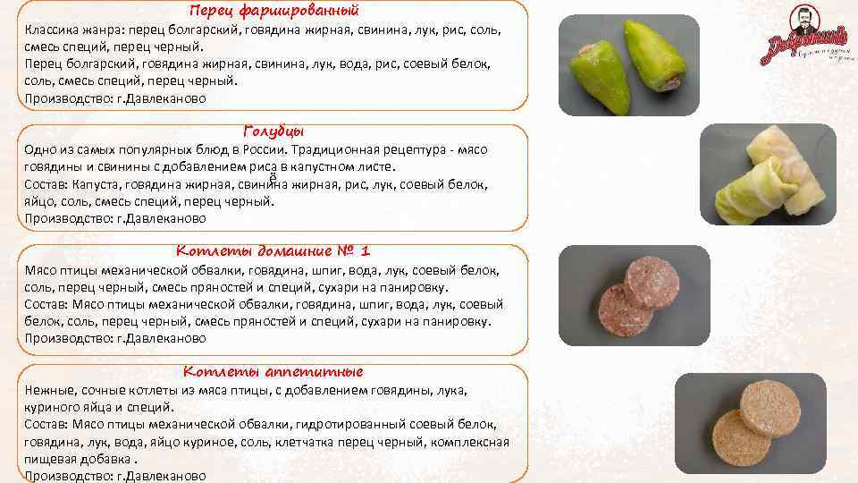  Перец фаршированный Классика жанра: перец болгарский, говядина жирная, свинина, лук, рис, соль, смесь