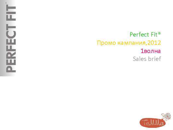 Perfect Fit® Промо кампания, 2012 1 волна Sales brief 