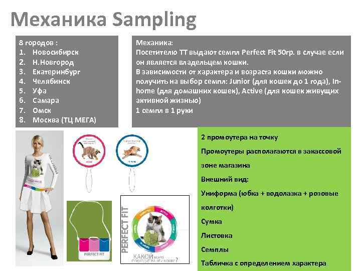 Механика Sampling 8 городов : 1. Новосибирск 2. Н. Новгород 3. Екатеринбург 4. Челябинск