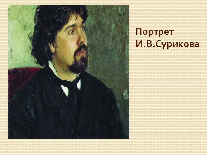 Портрет И. В. Сурикова 