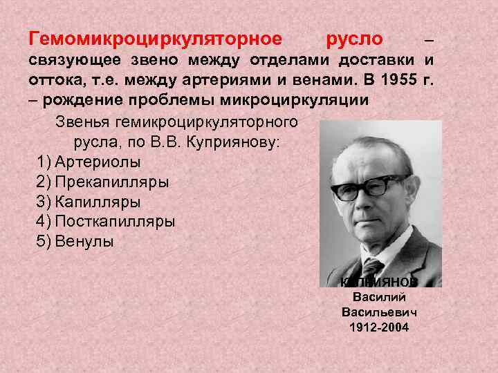 Гемомикроциркуляторное русло – связующее звено между отделами доставки и оттока, т. е. между артериями