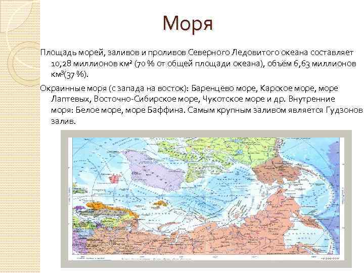 Характер береговой линии моря заливы и острова