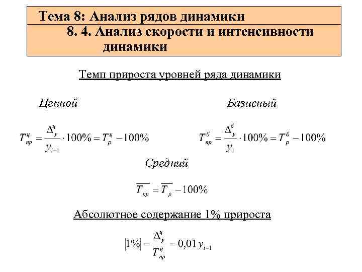 Анализ рядов