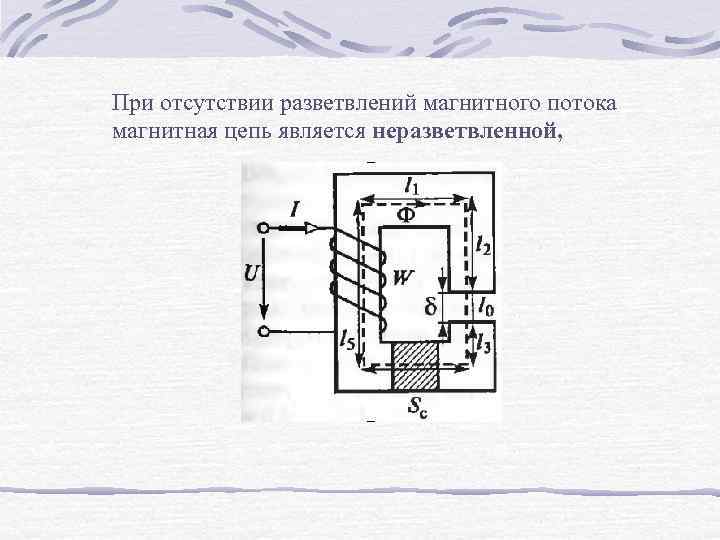 Разветвленные магнитные цепи схема кратко