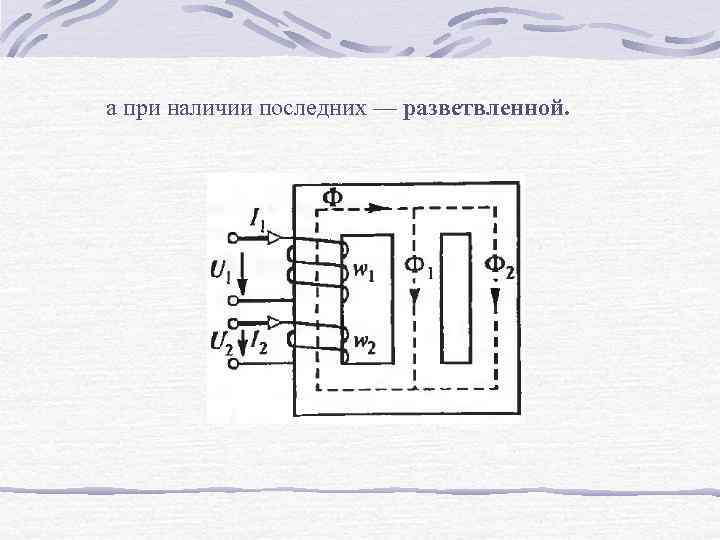 а при наличии последних — разветвленной. 