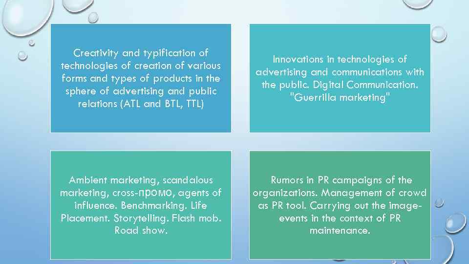 Creativity and typification of technologies of creation of various forms and types of products