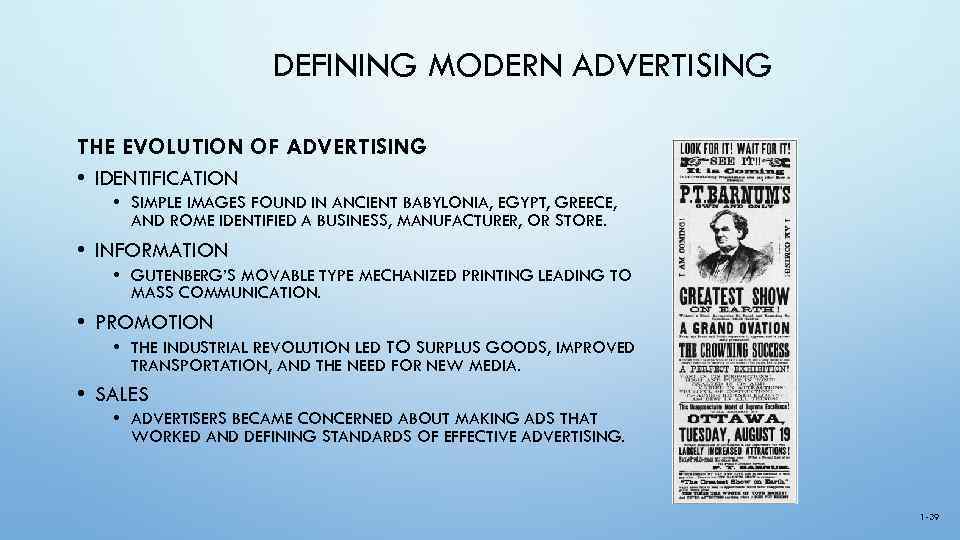 DEFINING MODERN ADVERTISING THE EVOLUTION OF ADVERTISING • IDENTIFICATION • SIMPLE IMAGES FOUND IN