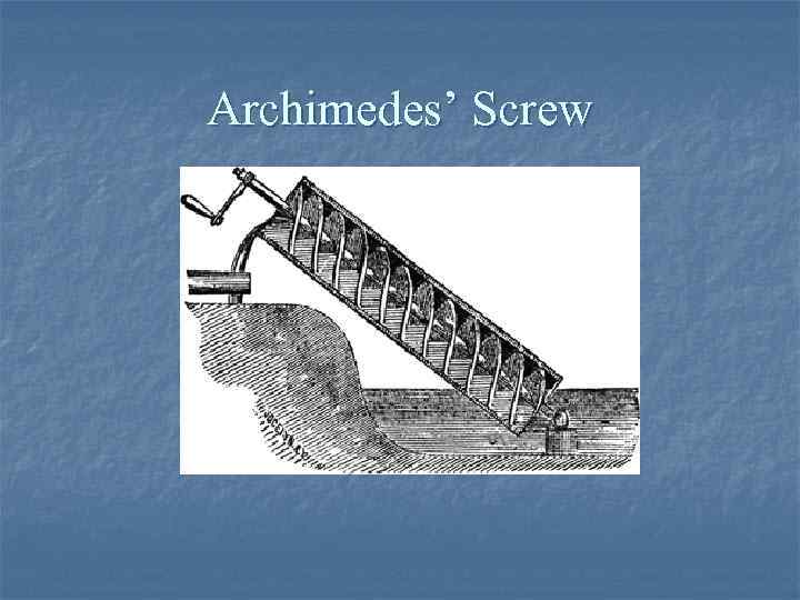 Archimedes’ Screw 