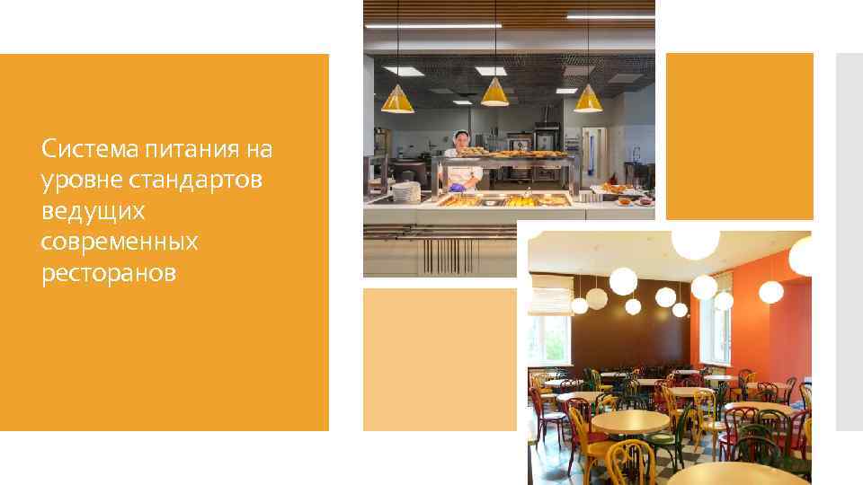 Система питания на уровне стандартов ведущих современных ресторанов 