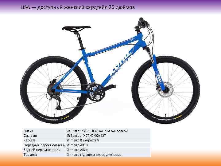 LISA — доступный женский хардтейл 26 дюймов Вилка Система Кассета Передний переключатель Задний переключатель