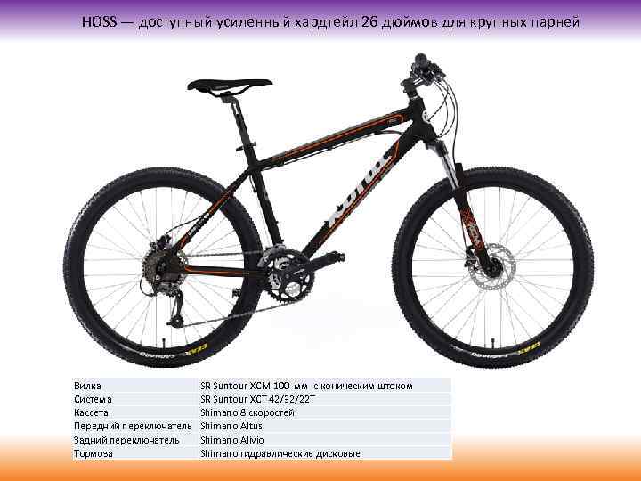 HOSS — доступный усиленный хардтейл 26 дюймов для крупных парней Вилка Система Кассета Передний