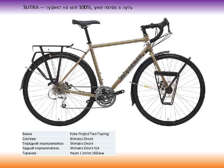 SUTRA — турист на все 100%, уже готов в путь Вилка Система Передний переключатель