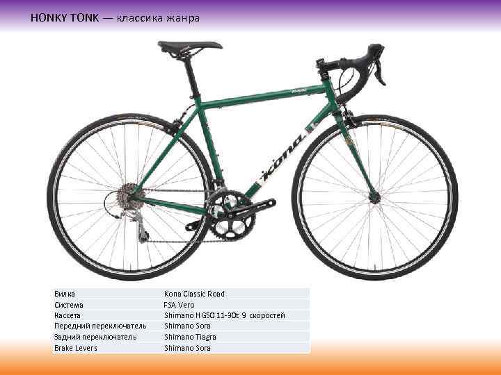 HONKY TONK — классика жанра Вилка Система Кассета Передний переключатель Задний переключатель Brake Levers