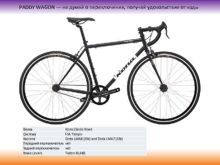 PADDY WAGON — не думай о переключении, получай удовольствие от езды Вилка Система Кассета