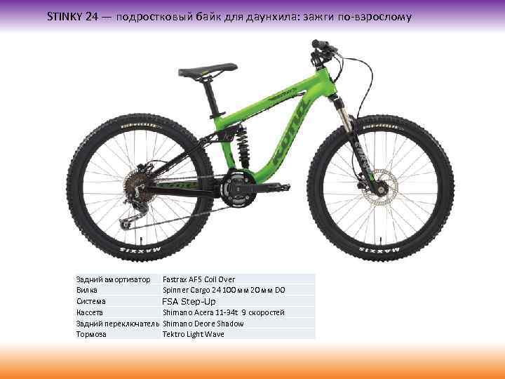 STINKY 24 — подростковый байк для даунхила: зажги по-взрослому Задний амортизатор Fastrax AF 5
