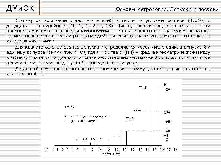 ДМи. ОК Основы метрологии. Допуски и посадки Стандартом установлено десять степеней точности на угловые
