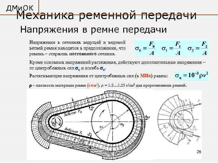 Техническая механика ременные передачи презентация