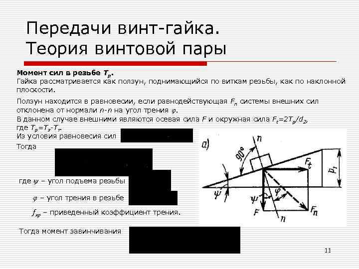 Основным недостатком изображенной на рисунке передачи винт гайка является