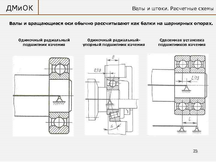 Схема установки опорного подшипника