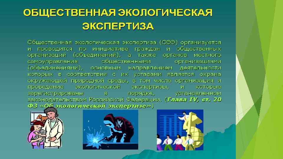 Экологическая экспертиза проектов государственная и общественная экспертиза