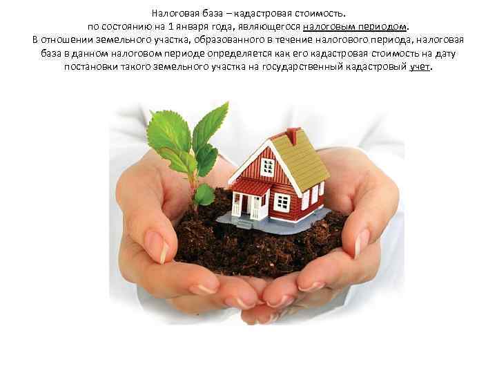 Налоговая база – кадастровая стоимость. по состоянию на 1 января года, являющегося налоговым периодом.