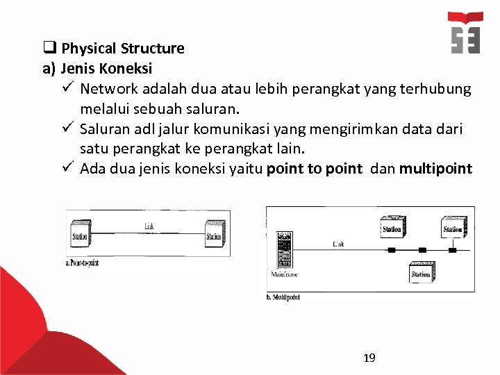 q Physical Structure a) Jenis Koneksi ü Network adalah dua atau lebih perangkat yang