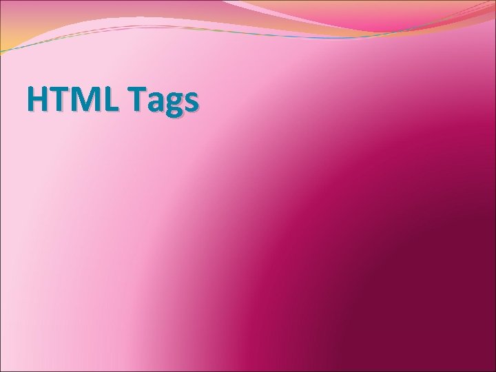 HTML Tags 