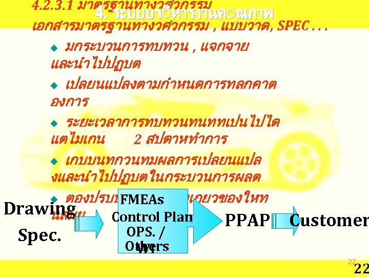 4. 2. 3. 1 มาตรฐานทางวศวกรรม เอกสารมาตรฐานทางวศวกรรม , แบบวาด , SPEC. . . u มกระบวนการทบทวน