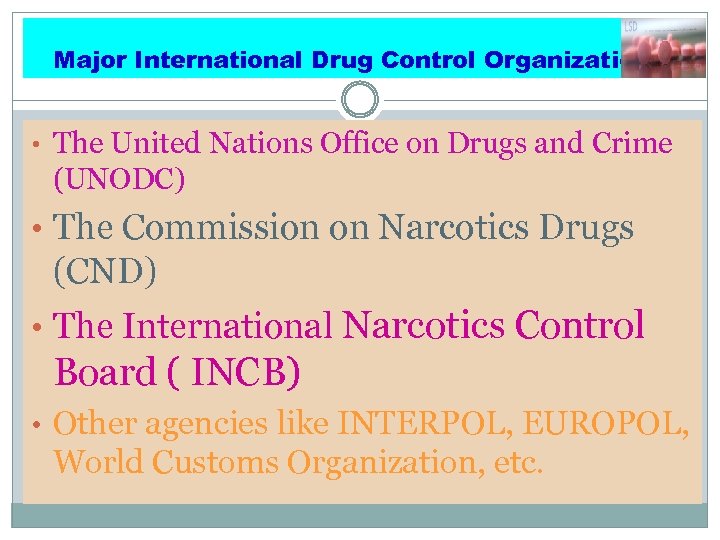 Major International Drug Control Organizations • The United Nations Office on Drugs and Crime