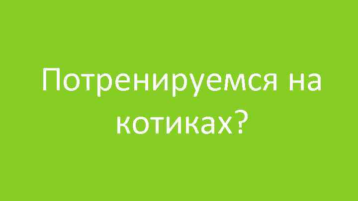 Потренируемся на котиках? 