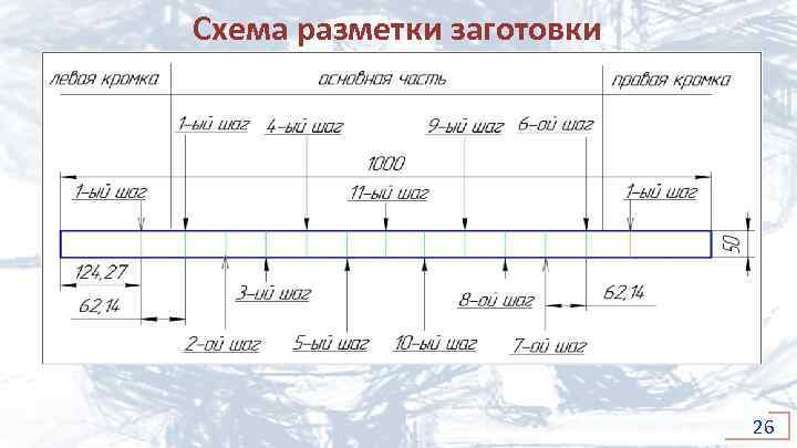 Схема разметки заготовки 26 