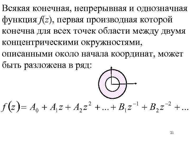 Всякая конечная, непрерывная и однозначная функция f(z), первая производная которой конечна для всех точек