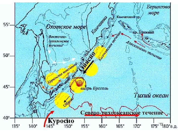 ио яс Ой Северо-тихоокеанское течение Куросио 72 