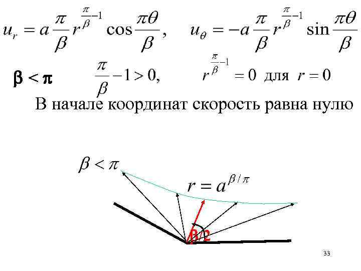  < В начале координат скорость равна нулю /2 33 