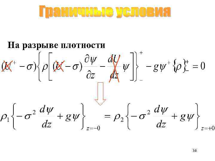 На разрыве плотности 36 