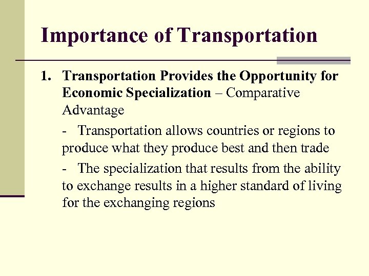 What Is The Importance Of Transportation In Developing Economies