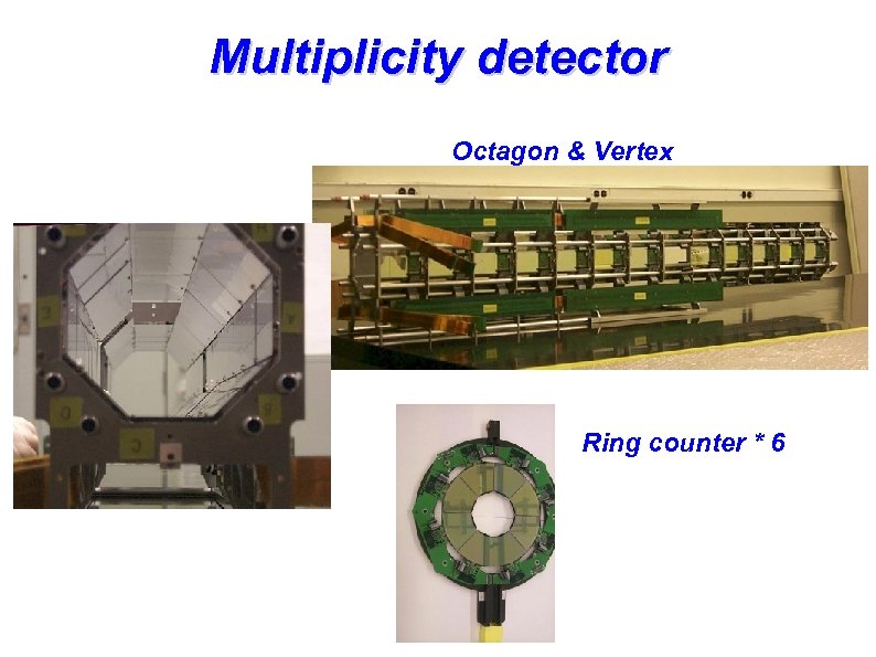 Multiplicity detector Octagon & Vertex Ring counter * 6 