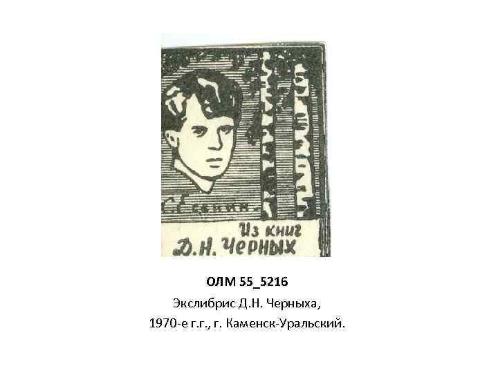 ОЛМ 55_5216 Экслибрис Д. Н. Черныха, 1970 -е г. г. , г. Каменск-Уральский. 